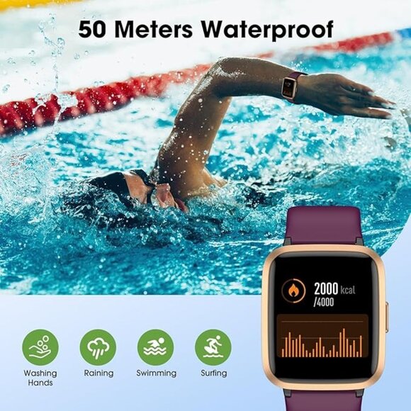 Fitness Tracker Watch Heart Rate Monitor, Waterproof Activity & Sleep Tracker fo - Picture 4 of 6
